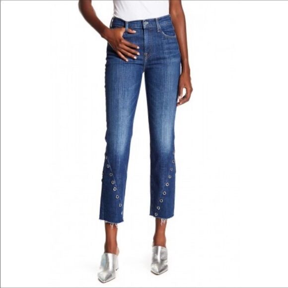 7âforâAll MankindâEdieâEyeletâCutâOffâHemâJeans - Picture 2 of 15